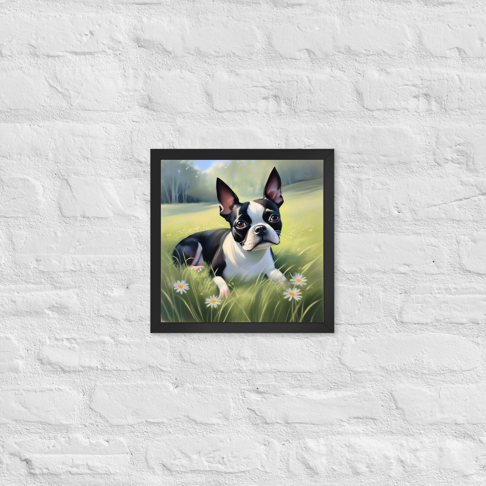 PugMug Custom Boston Terrier Framed Print