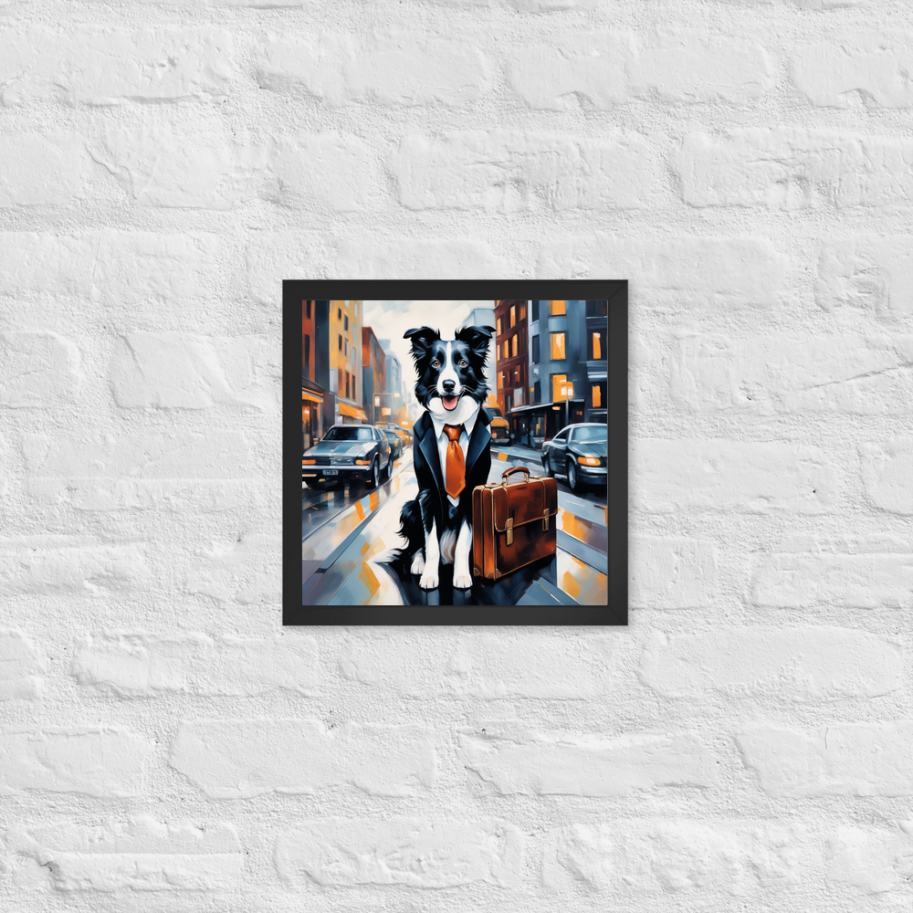 PugMug Custom Border Collie Framed Print