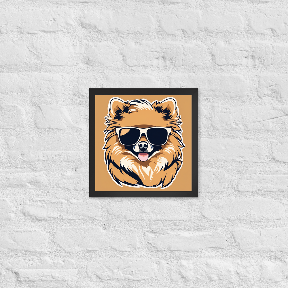PugMug Custom Tan Pomeranian Framed Print