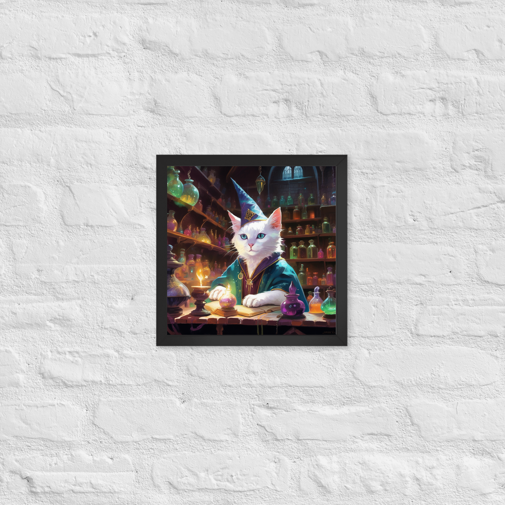 PugMug Custom White Exotic Cat Framed Print