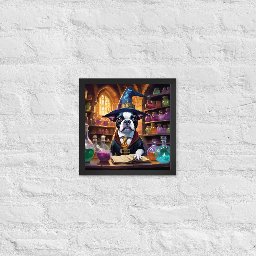 PugMug Custom Boston Terrier Framed Print