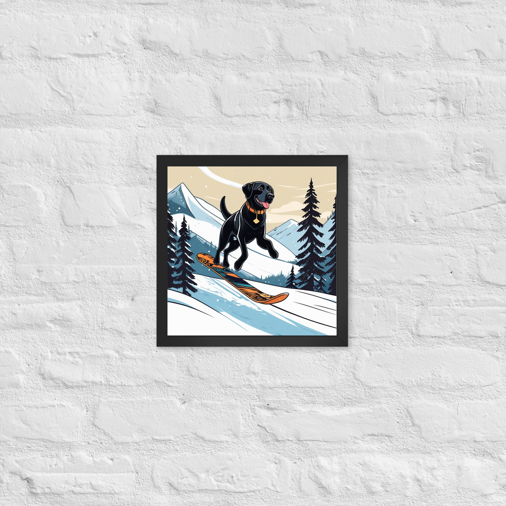 PugMug Custom Black Labrador Retriever Framed Print