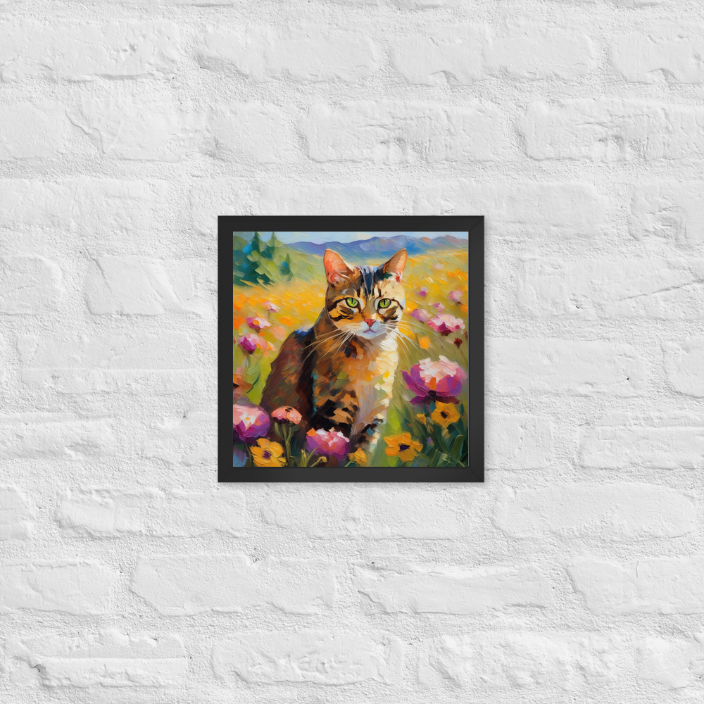 PugMug Custom Tabby Exotic Cat Framed Print