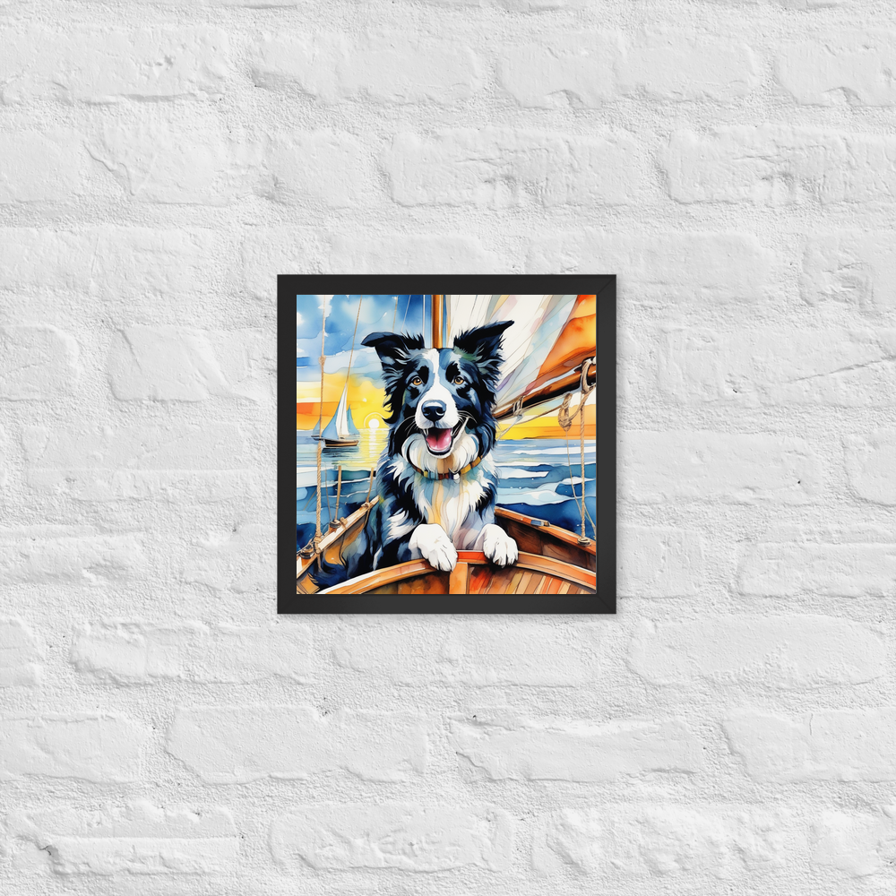 PugMug Custom Border Collie Framed Print