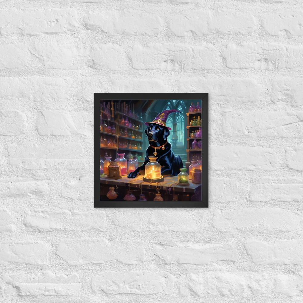 PugMug Custom Black Labrador Retriever Framed Print