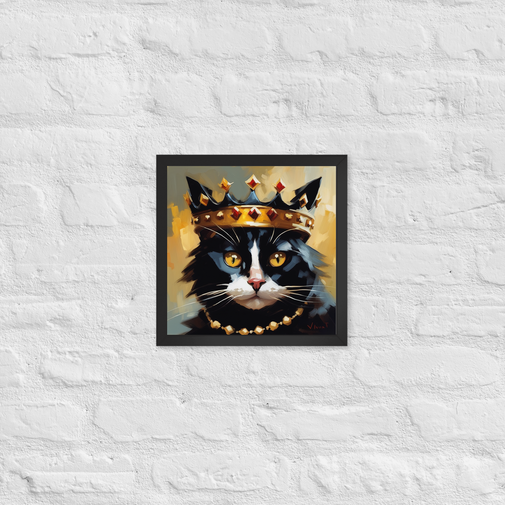 PugMug Custom Black Companion Cat Framed Print