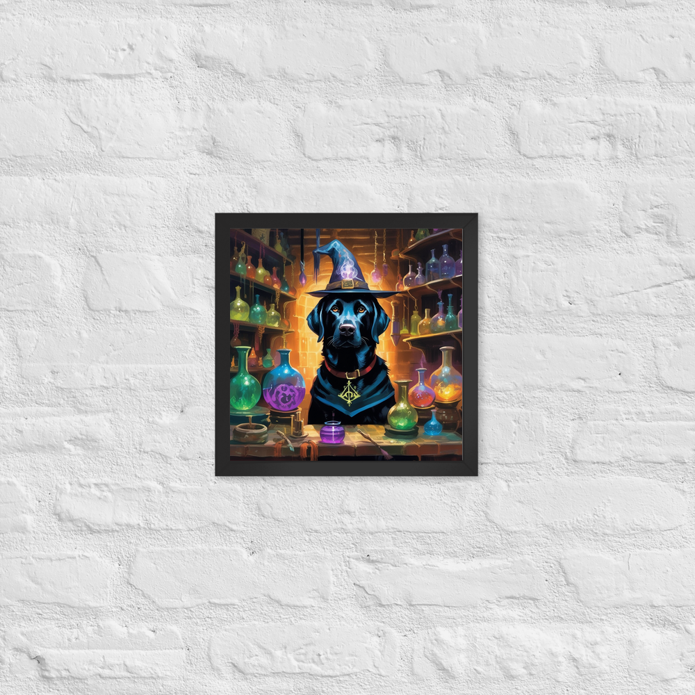 PugMug Custom Black Labrador Retriever Framed Print