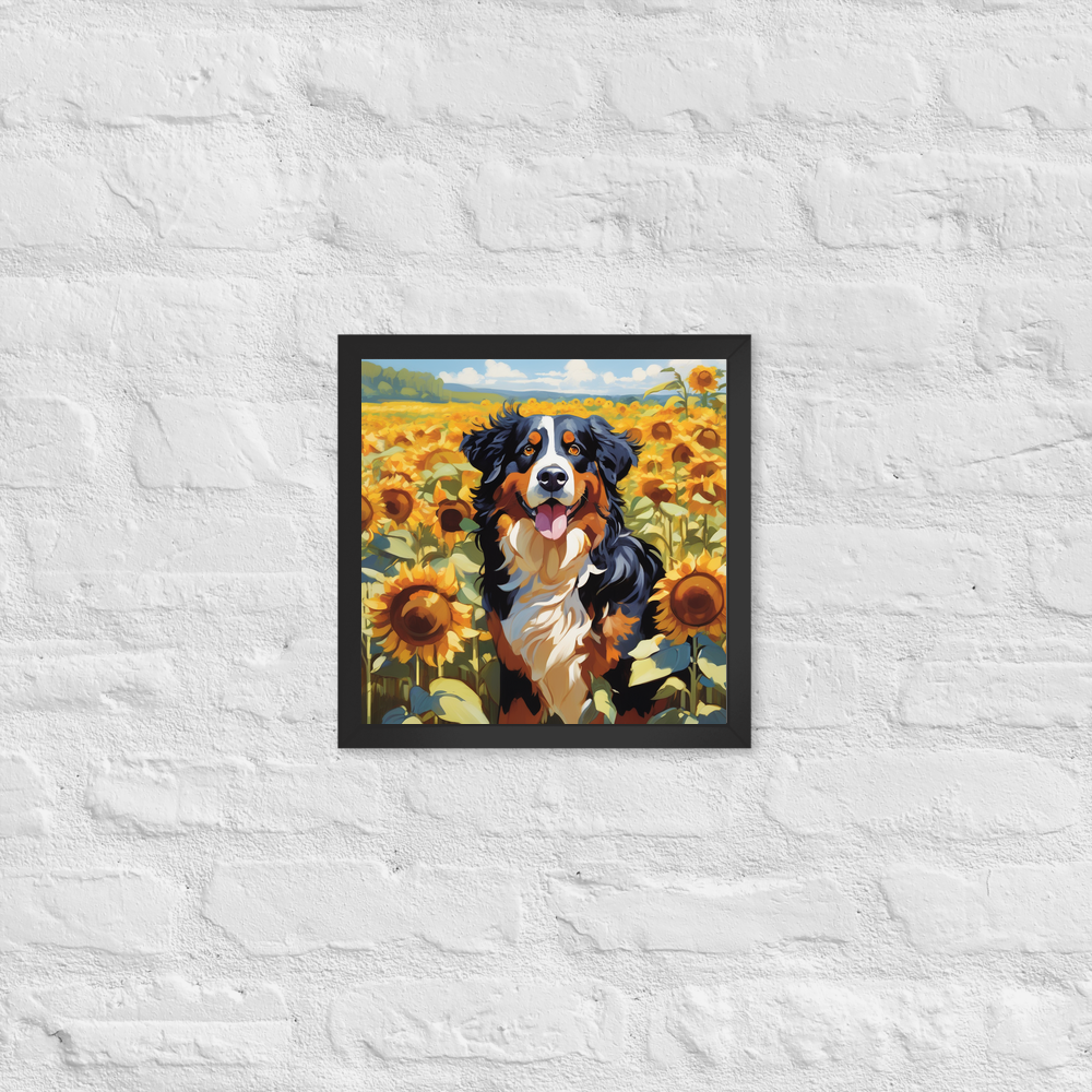 PugMug Custom Bernese Mountain Dog Framed Print