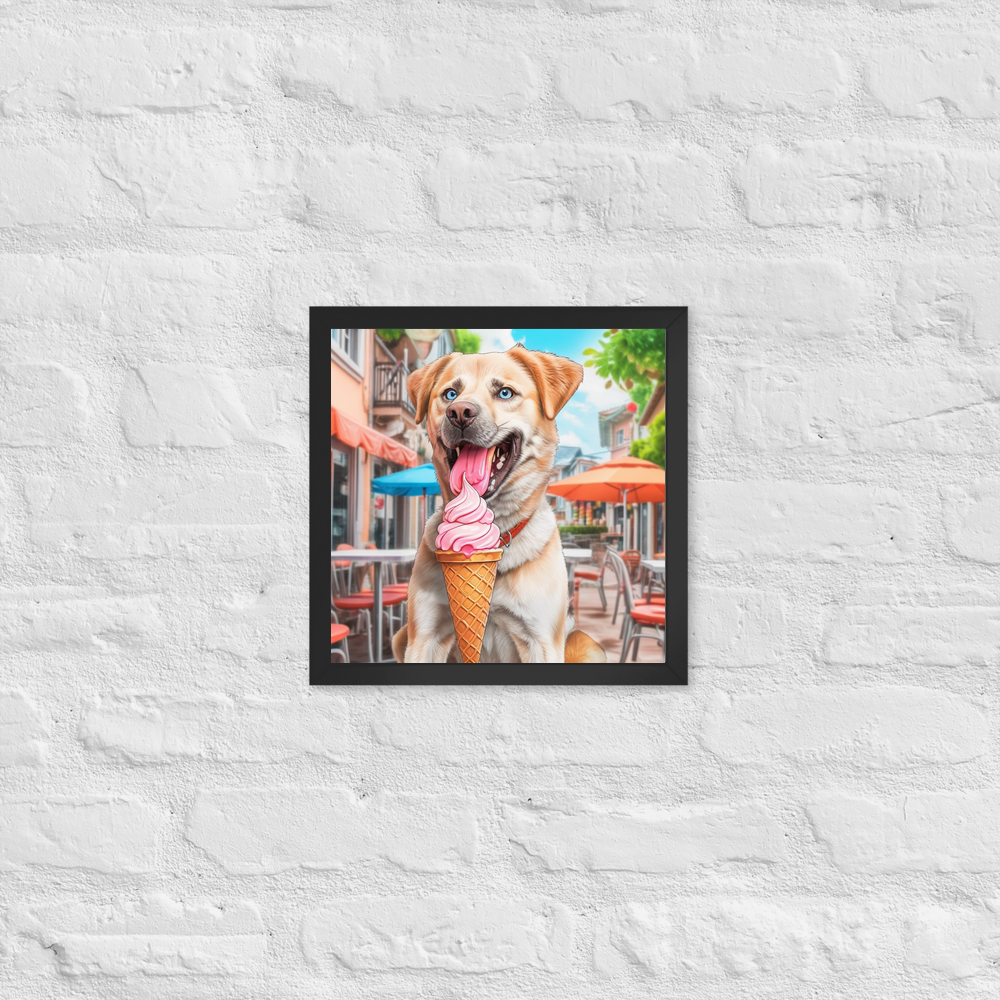 PugMug Custom Blue Framed Print