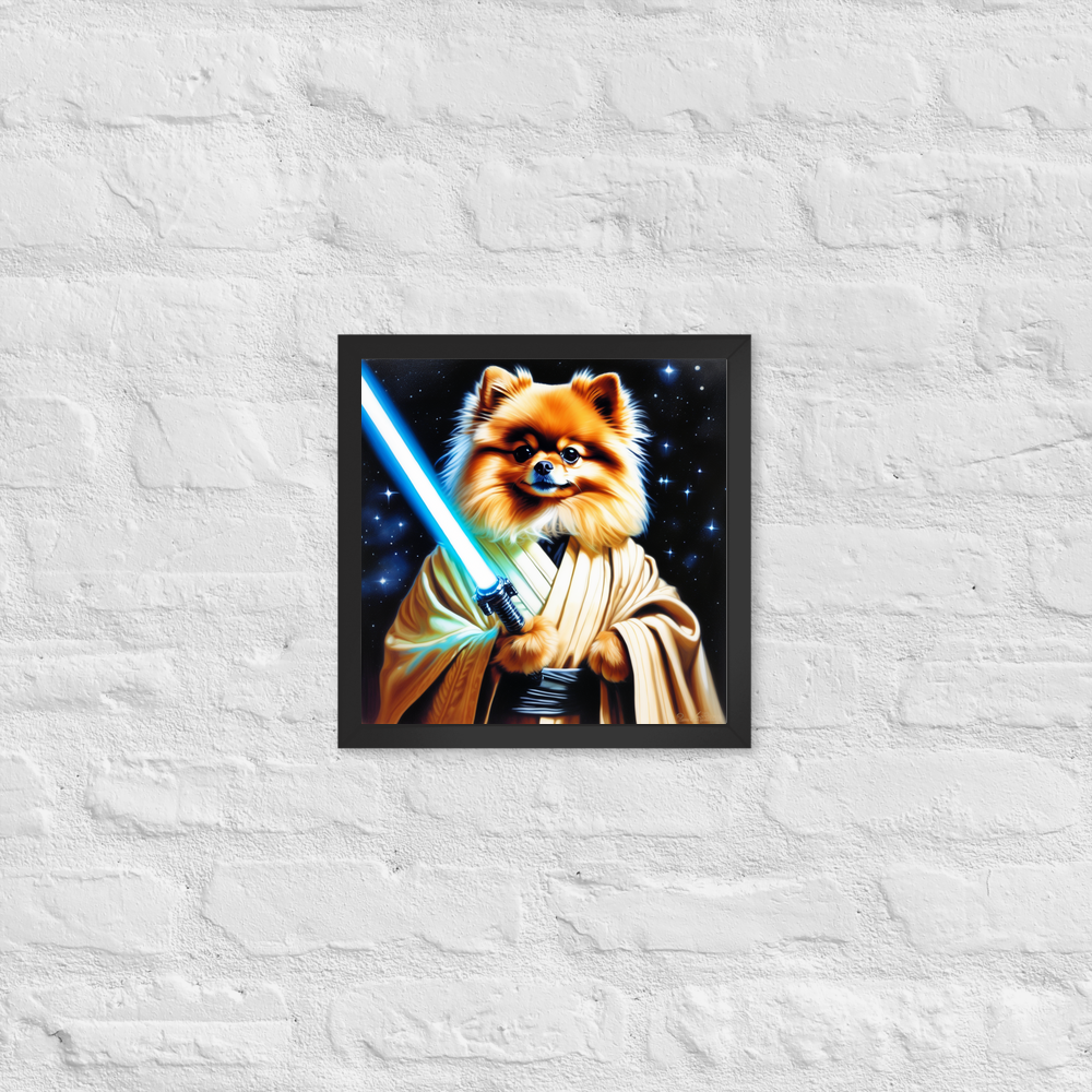 PugMug Custom Tan Pomeranian Framed Print