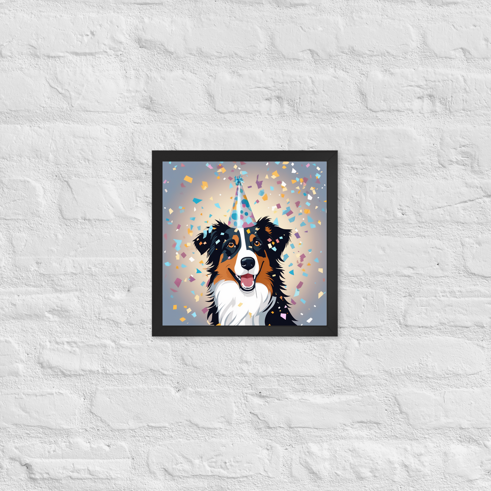 PugMug Custom Australian Shepherd Dog Framed Print