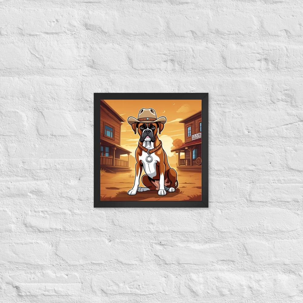 PugMug Custom Boxer Dog Framed Print