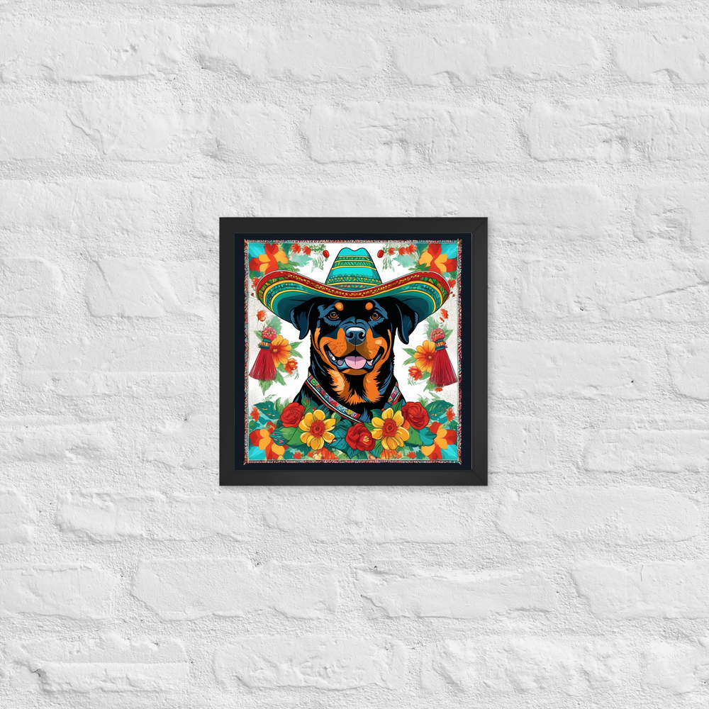 PugMug Custom Rottweiler Framed Print