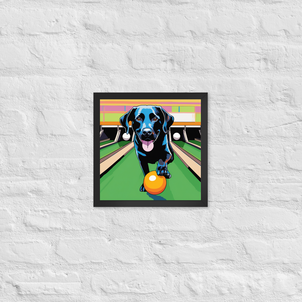 PugMug Custom Black Labrador Retriever Framed Print