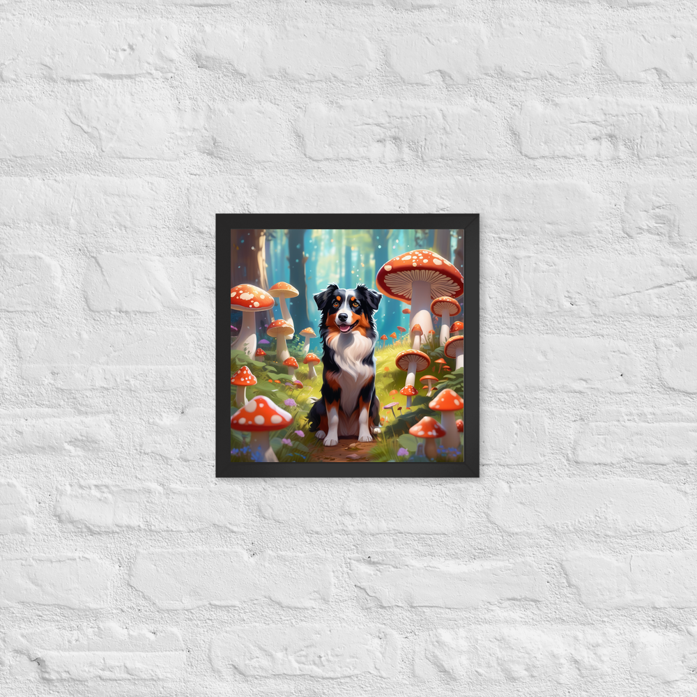 PugMug Custom Australian Shepherd Dog Framed Print