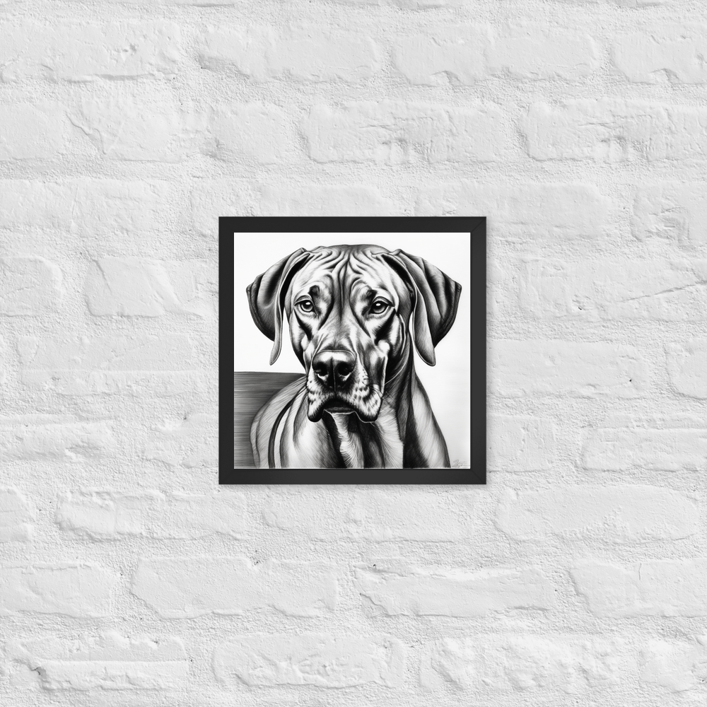 PugMug Custom Rhodesian Ridgeback Framed Print