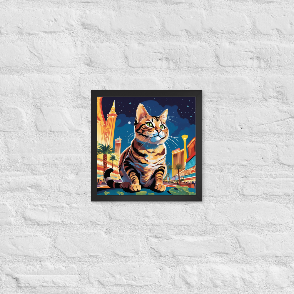 PugMug Custom Tabby Exotic Cat Framed Print