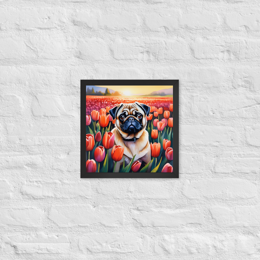 PugMug Custom Pug Framed Print