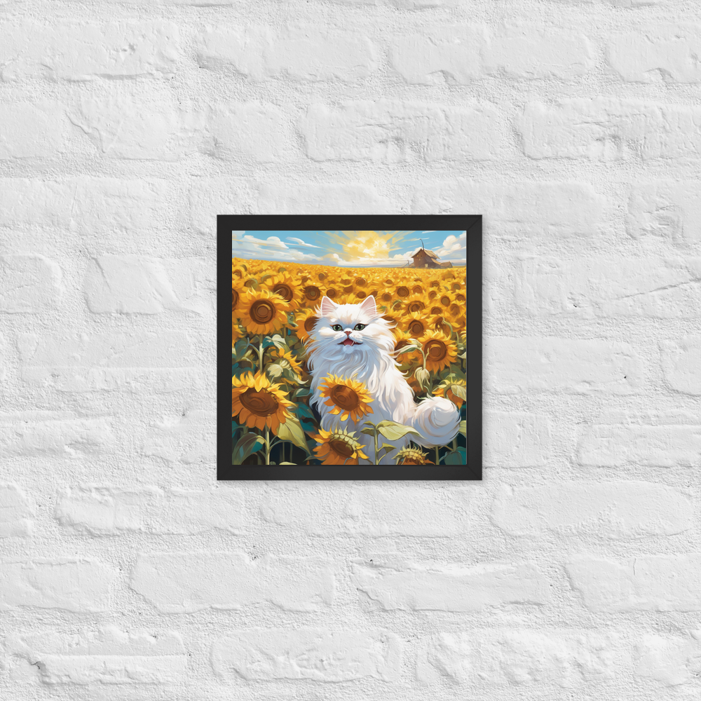 PugMug Custom White Persian Cat Framed Print