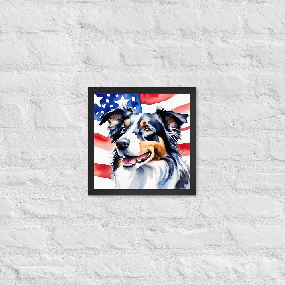 PugMug Custom Border Collie Framed Print