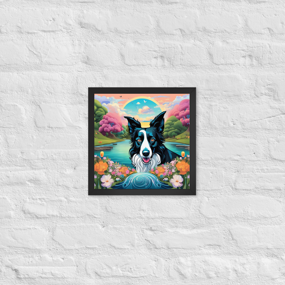 PugMug Custom Border Collie Framed Print