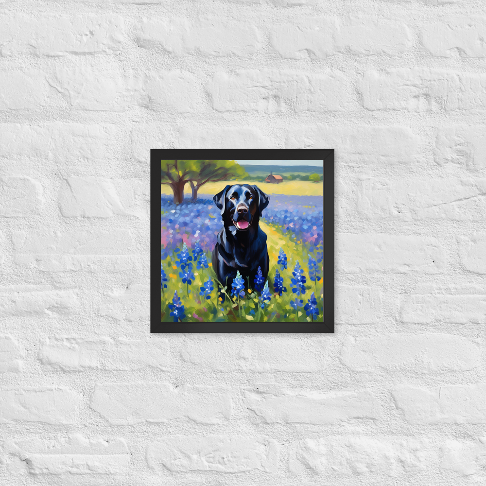 PugMug Custom Black Labrador Retriever Framed Print