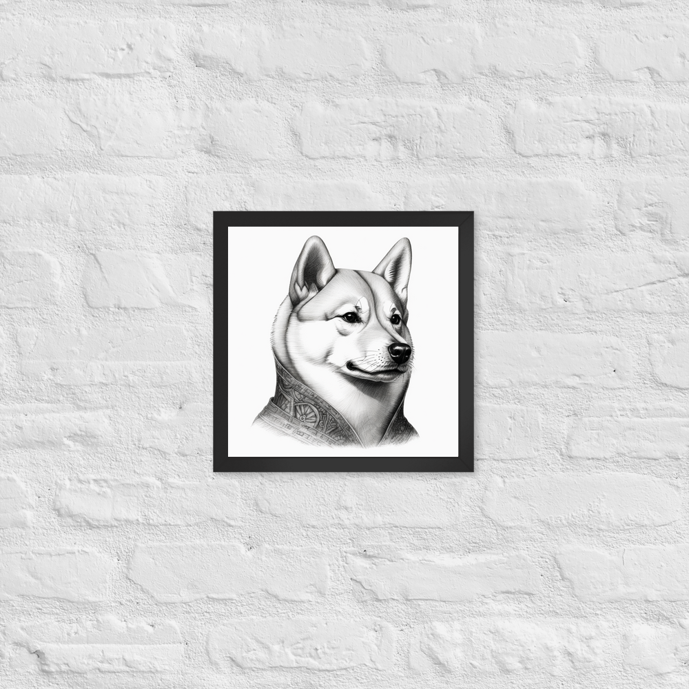 PugMug Custom Shiba Inu Framed Print