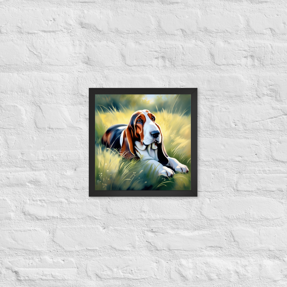 PugMug Custom Basset Hound Framed Print