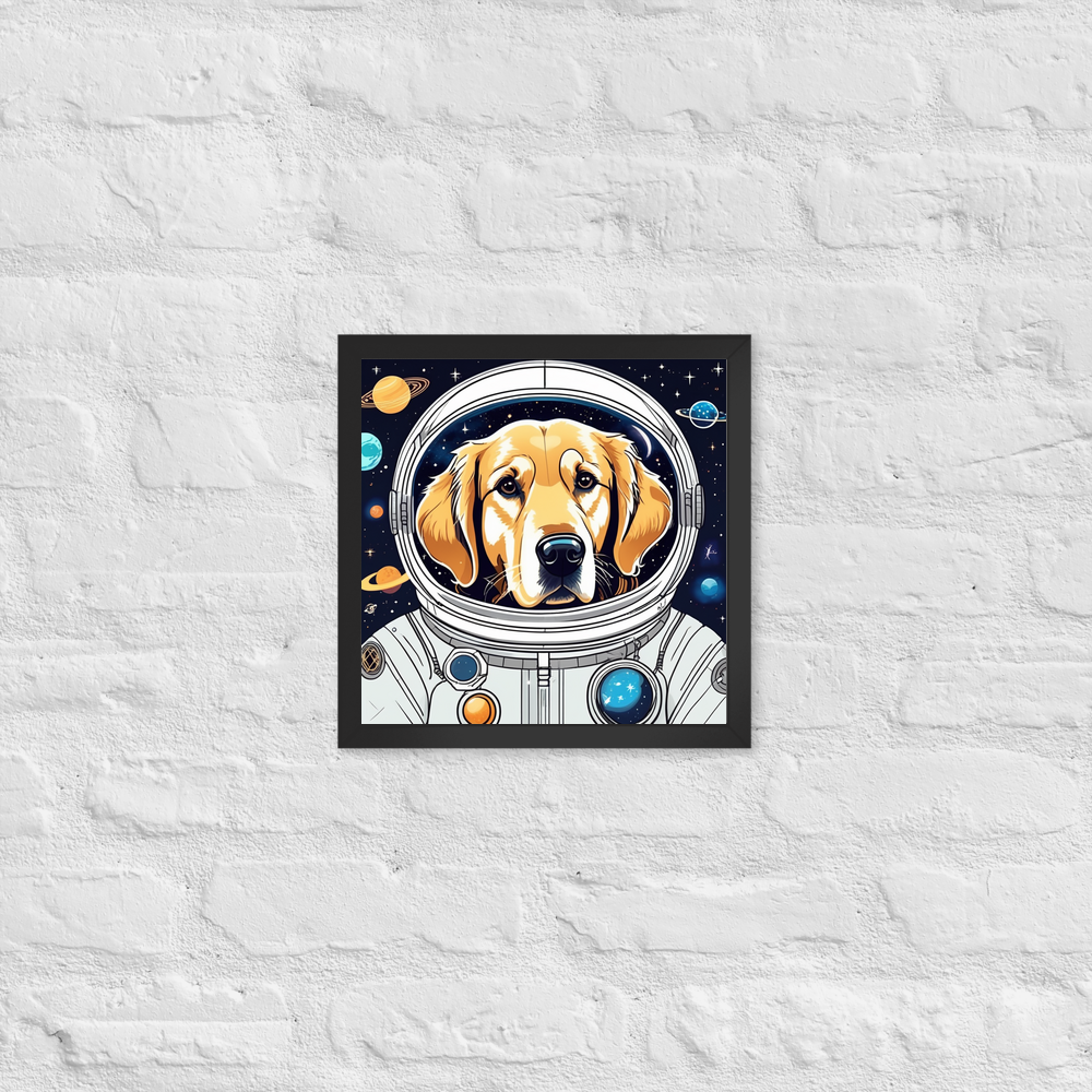 PugMug Custom Golden Retriever Framed Print