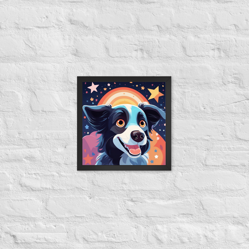 PugMug Custom Border Collie Framed Print