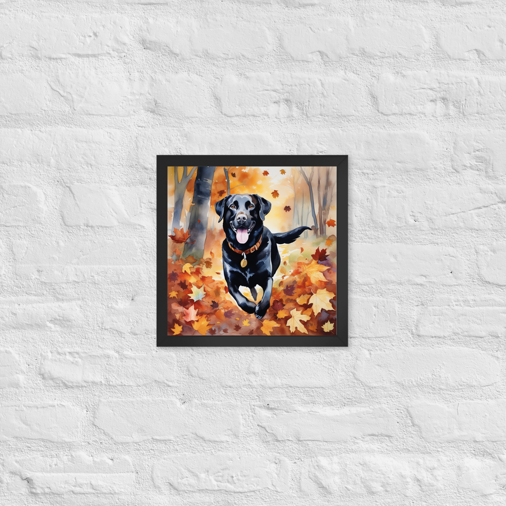PugMug Custom Black Labrador Retriever Framed Print