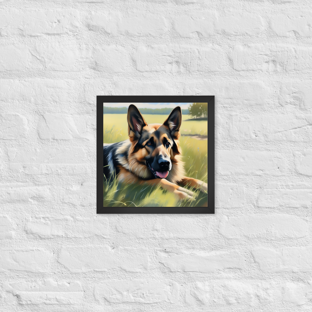 PugMug Custom German Shepherd Dog Framed Print