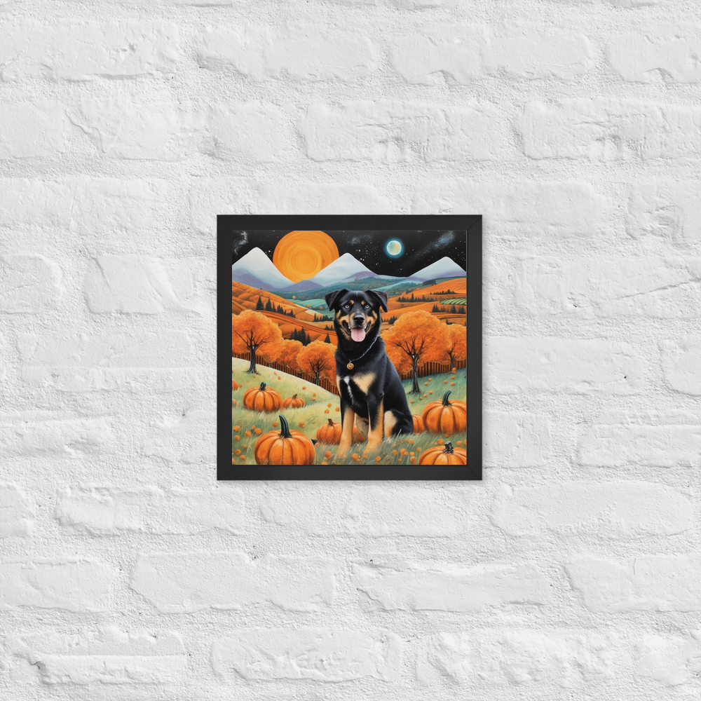 PugMug Custom Blue Framed Print