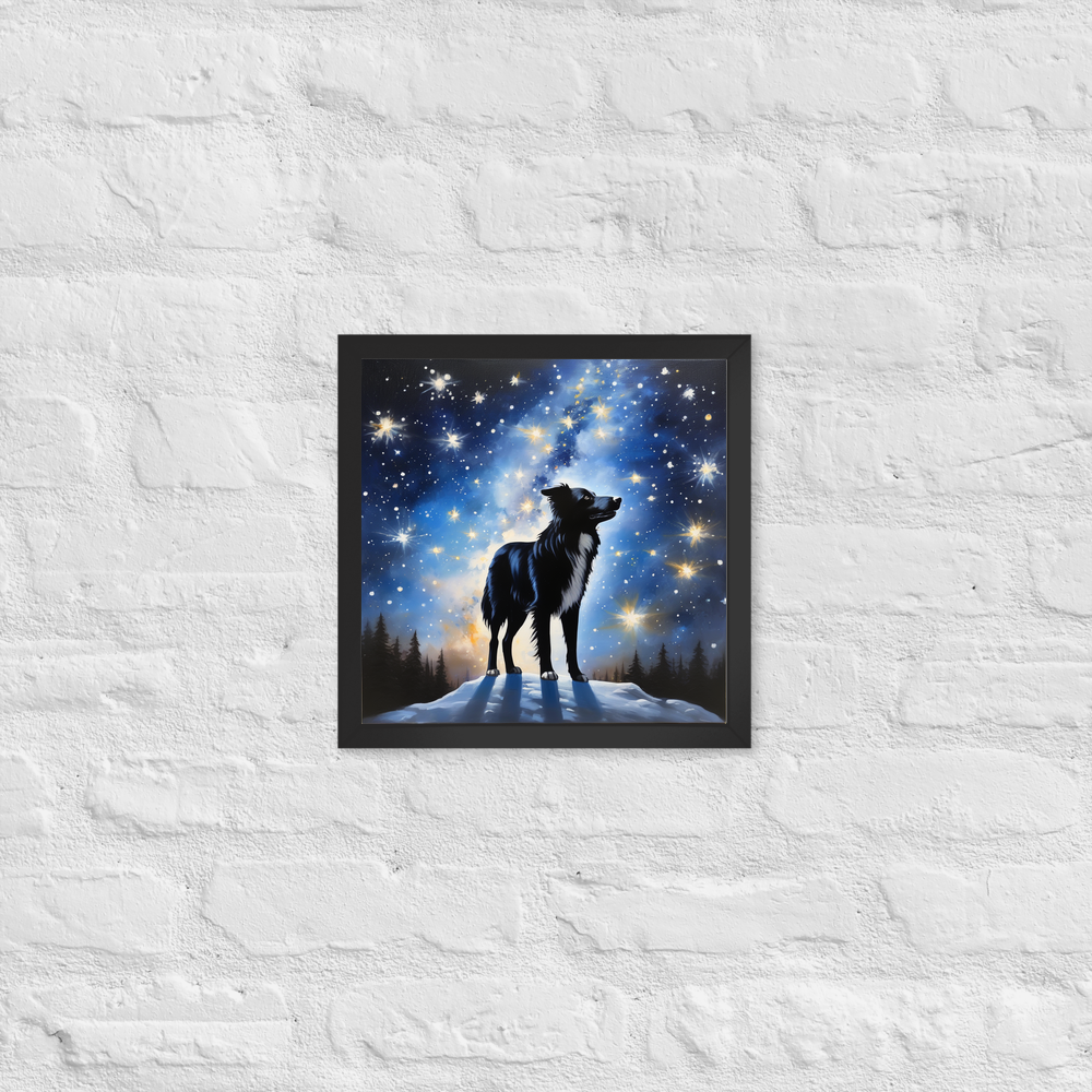 PugMug Custom Border Collie Framed Print