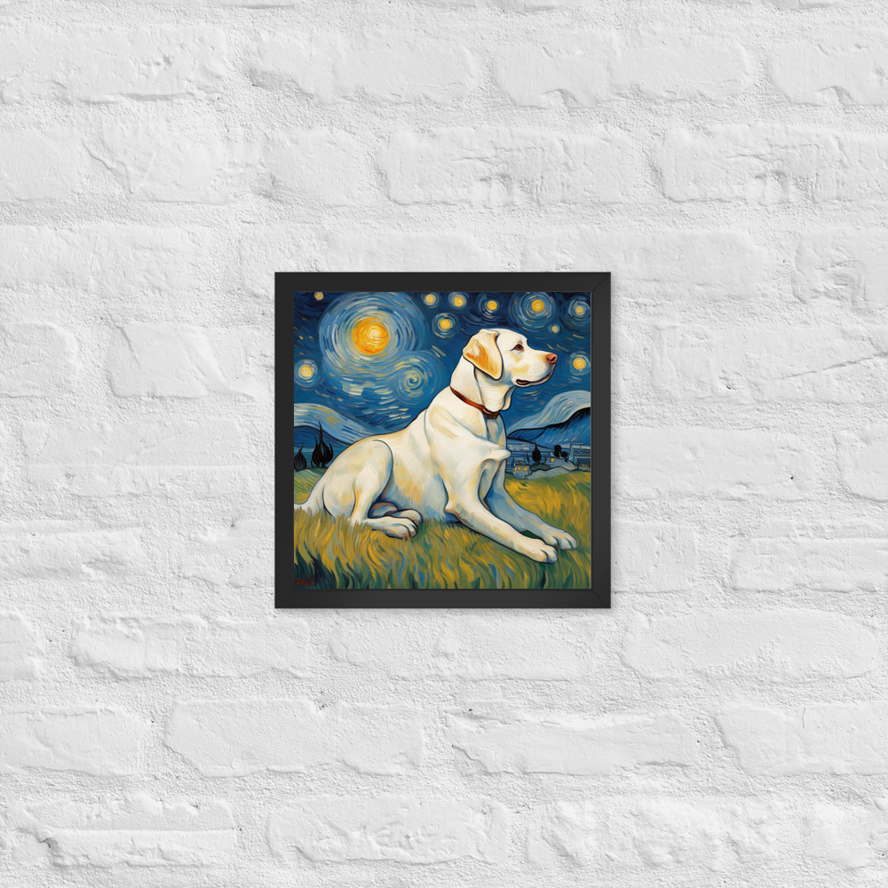PugMug Custom White Labrador Retriever Framed Print