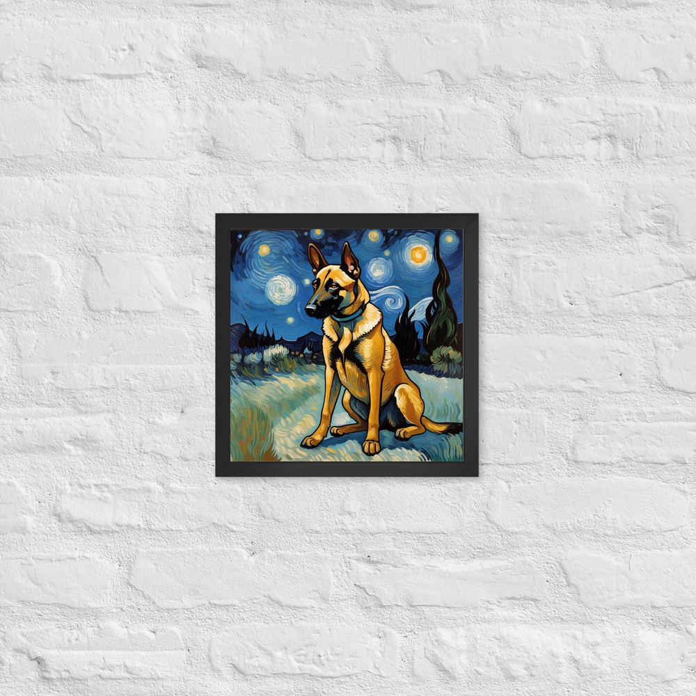 PugMug Custom Belgian Malinois Framed Print