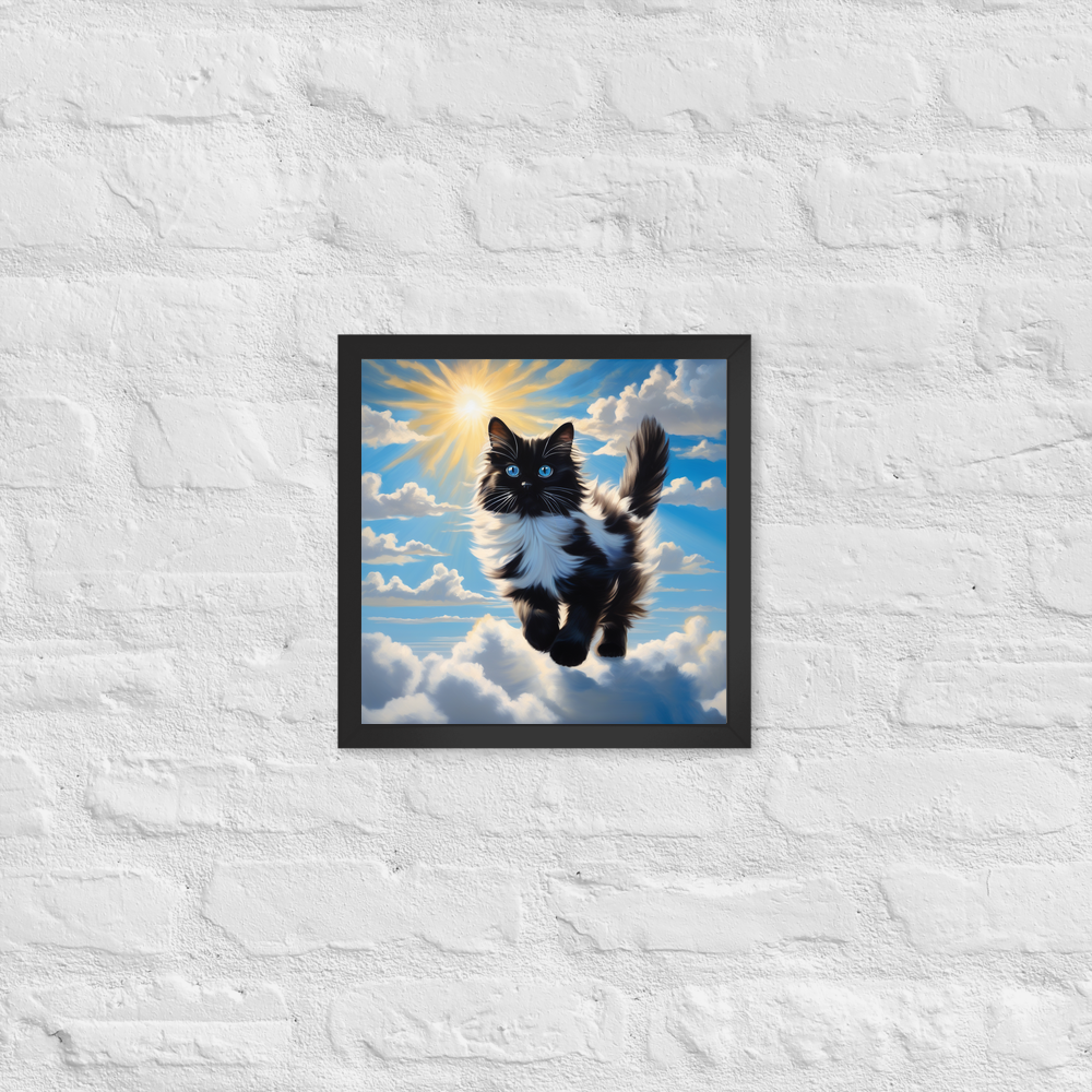 PugMug Custom Black Ragdoll Cat Framed Print