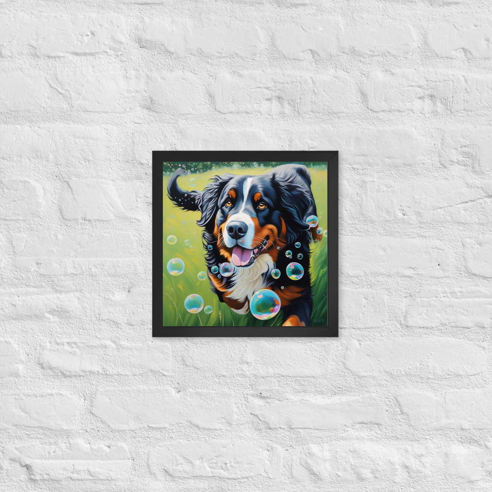 PugMug Custom Bernese Mountain Dog Framed Print