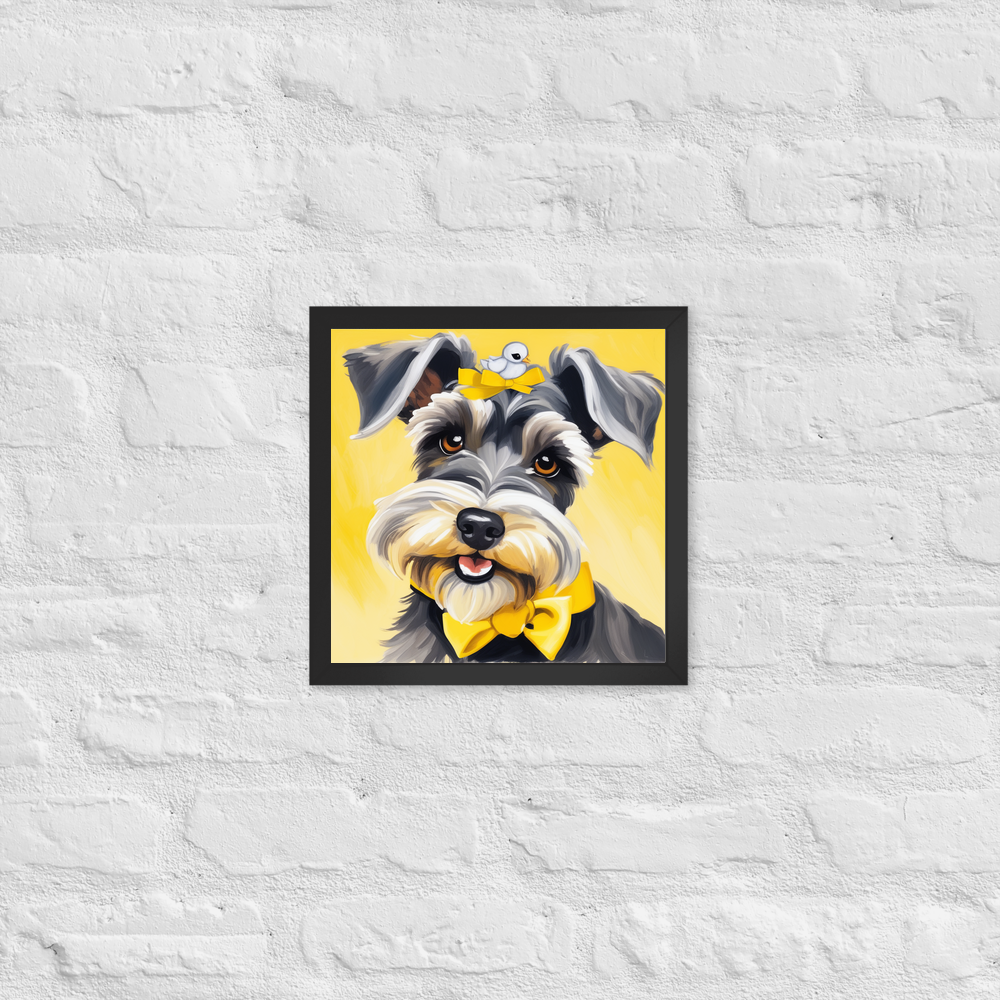 PugMug Custom Miniature Schnauzer Framed Print