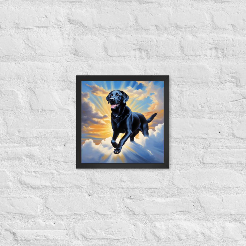 PugMug Custom Black Labrador Retriever Framed Print
