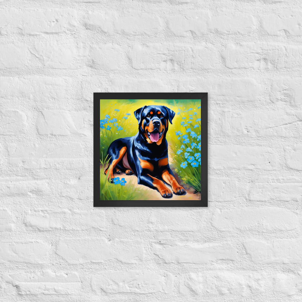 PugMug Custom Rottweiler Framed Print