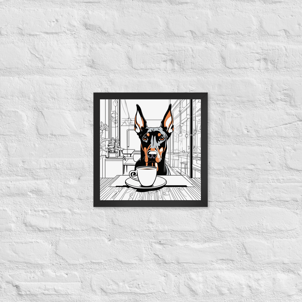 PugMug Custom Doberman Pinscher Framed Print