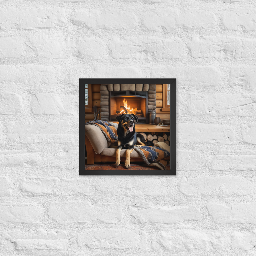 PugMug Custom Blue Framed Print