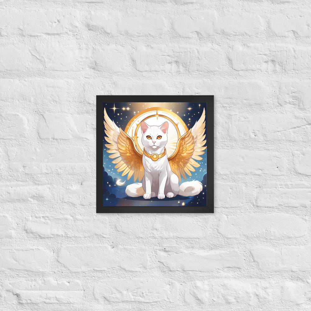 PugMug Custom White Exotic Cat Framed Print