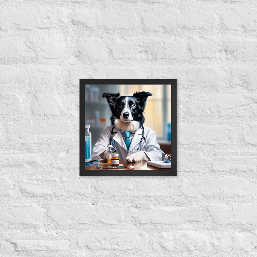 PugMug Custom Border Collie Framed Print