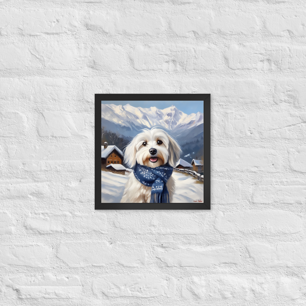PugMug Custom White Havanese Dog Framed Print