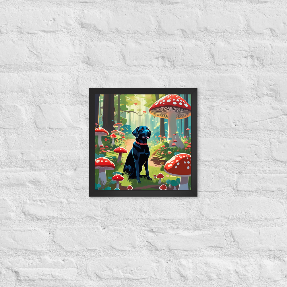 PugMug Custom Black Labrador Retriever Framed Print