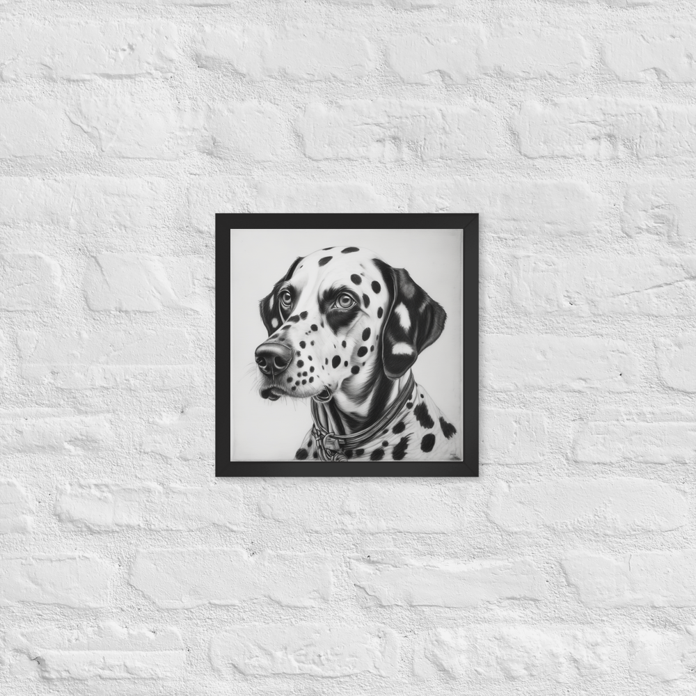 PugMug Custom Dalmatian Framed Print