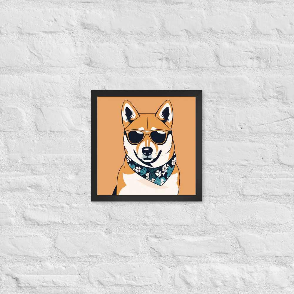 PugMug Custom Shiba Inu Framed Print