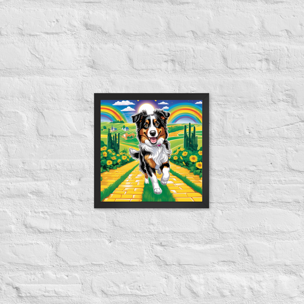 PugMug Custom Australian Shepherd Dog Framed Print